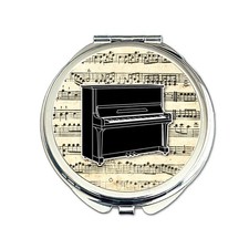 Klavier Kompaktspiegel | Pianist Geschenk | Musikliebhaber Make Up Zubehör 60 mm