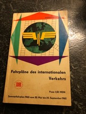 DDR-Werbung-Mitropa -- Fahrpläne des Internationalen Verkehrs DR Sommer  1965