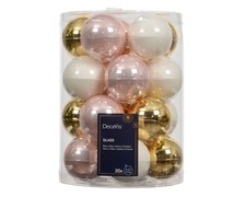 20 Weihnachtskugeln 6cm Glas Christbaumkugeln Anhänger Weihnachtsbaumschmuck uni