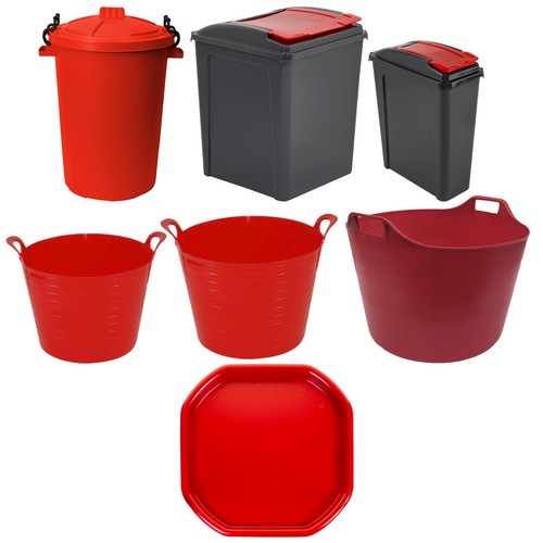 Rot 25l 50l mülleimer - 25l,