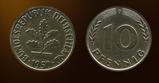 10 PFENNIG 1950 Prägung D