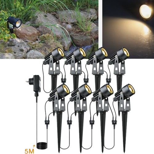 8er led gartenstrahler mit - gartenstrahler,