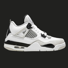 Nike Air Jordan 4 Schuhe Military Black - Weiß/Schwarz/Neutralgrau