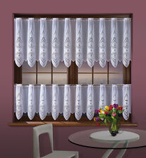  Weißer Café Netzvorhang Meterware 20"" oder 28"" Drop Fenster Dekor Innenraum