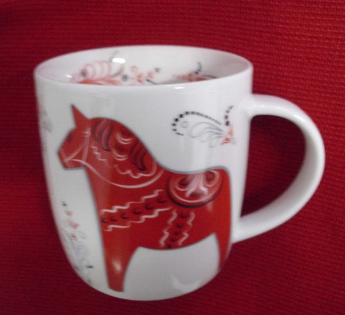 Dalarna pferd kaffeebecher - dalarna,