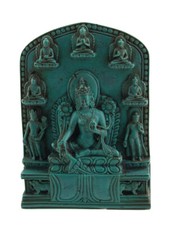 Statuette Tara Grüner, -statue Buddha Hergestellt Zur Nepal - IN Schwarz Harz #