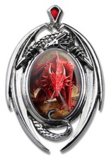 ANNE STOKES Anhänger Dragons Lair Cabochon Schmuck Fantasy Fairy Gothic Neu+OVP