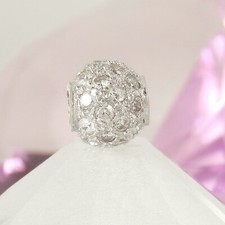 Anhänger Goldanhänger Gleiter Kugel 750 Weißgold 18K kubische Zirkonia