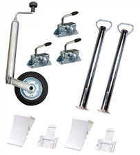 Abstellpaket Stützrad Keile Klemmhalter Stützen Halter PKW Anhänger -   10 Teile