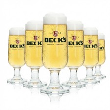 6x Becks Bier Glas 0,2l Pokal