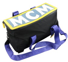 MCM Reisetasche Weekender Tasche Sporttasche schwarz gelb lila weiß UNISEX
