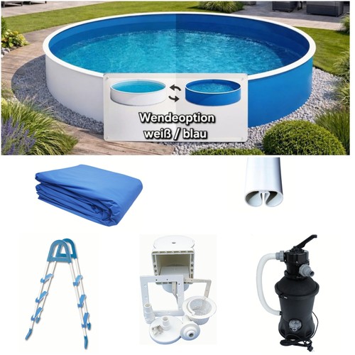 Stahlwandpool pool set m - stahlwandpool, 2,40