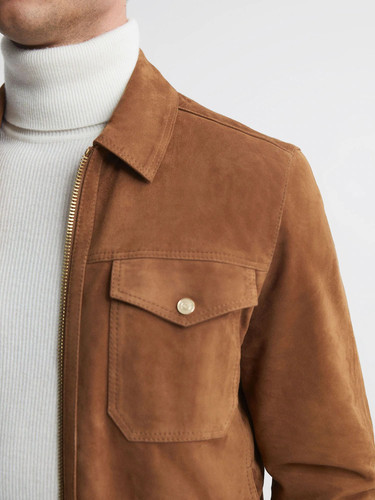Reiss pike suede - reiss, zip-through