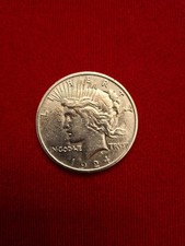 1 Dollar Silbermünze 1924 USA mit Fassung und Kette