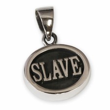 Slave Anhänger Edelstahl sklaven pendant schmuck kette BDSM prince gothic silber