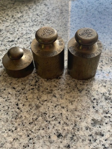 Alte messinggewichte mit - 3,