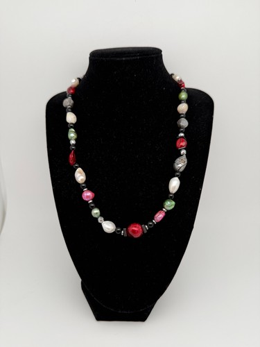 Bunte edelstein kette - edelstein,
