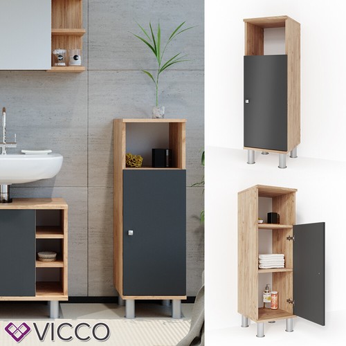 Badschrank fynn eiche - badschrank,