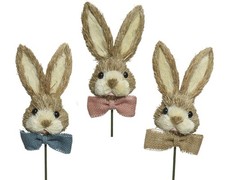 Dekofigur Osterhase Stroh