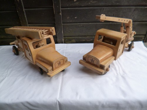 Holzauto holz lkw - lkw, fw
