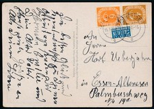 Bund Mi 124+126 Postkarte ZD
