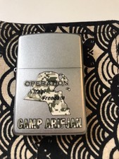 ZIPPO 2010 OPERATION IRAQI FREEDOM CAMP ARIFJAN CHROME LIGHTER SEALED IN BOX JD3