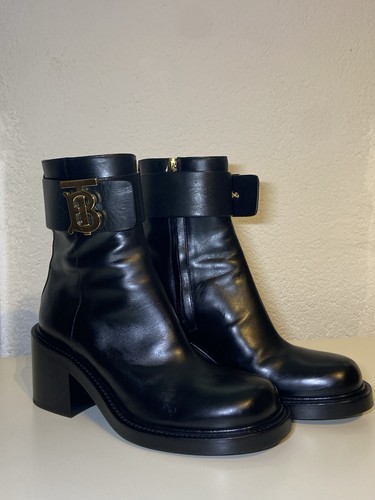 Burberry lederstiefel mit - burberry,