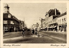 Ak Hamburg Wandsbek, Hamburger Straße, Fahrrad, Geschäfte - 4309350