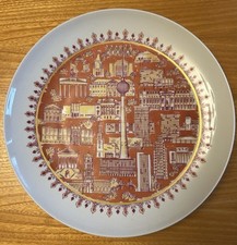 DDR Ehrengabe Teller Berlin Hauptstadt Fernsehturm Rote Rathaus Wandteller 