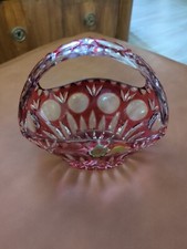 Bleikristall Nachtmann Bamberg Körbchen Anbieteschale Rubinrot Gebraucht 