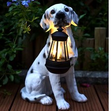 Led solarlampe dalmatiner hund - solarlampe,