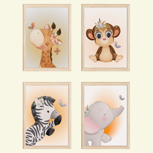 Giraffe affe zebra elefant - affe,