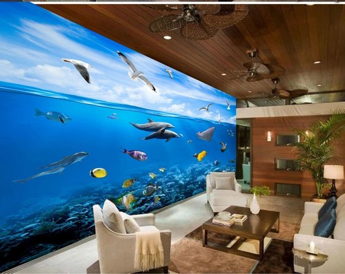 Delfin fische h669 tapete - 3d,