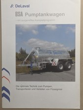 DeLaval BSA Pumptankwagen Güllefässer Güllewagen Prospekt Traktor Schlepper