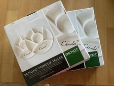 Schoko-Fondue Teller von Depot( 2 Zweier-Sets)