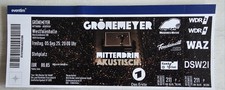 Herbert Grönemeyer Konzertkarte - Mittendrin - Akustisch - Dortmund