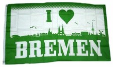 Flagge / Fahne I Love Bremen Hissflagge 90 x 150 cm