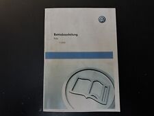 VW Polo Bedienungsanleitung Betriebsanleitung 11/2009