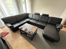 Schwarzes Leder Sofa in U-Form / Polipol Gruppe / direkt verfügbar!
