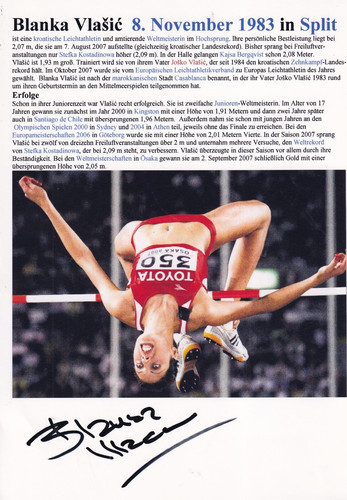 Autogramm blanka vlasic - -,