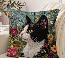 Katzen Motiv  Deko Kissen wunderschön verschiedene Farben 45x45