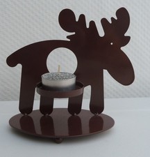 Teelicht - Rentier - Elch - Weihnachten - Advent - Deko - NEU – braun