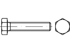 DIN 933 10.9 galvanisch verzinkt Sechskantschrauben mit Gewinde bis Kopf