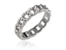 925 SILBER RING mit funkelnden