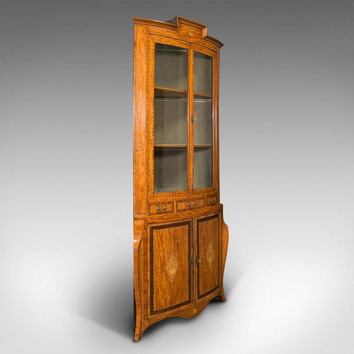 Antiker vitrinen eckschrank - vitrinen,