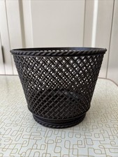 Vintage Übertopf Dunkelbraun Kunststoff Blumentopf zeitloses Design W-Germany