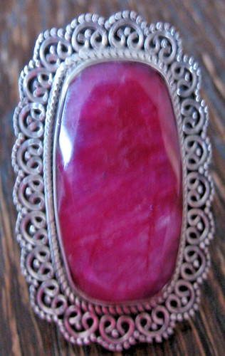 Rubin zoisit ring 925 - zoisit,