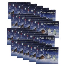 20er Pack Puppenkerzen weiß