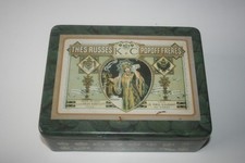 alt Blechdose,  Teedose, Thes Russes POPPOFF FRERES Siehe Fotos !