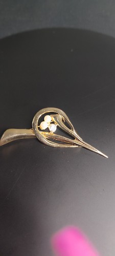 70er vintage blatt brosche - 70er,